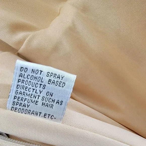 MAC DUGGAL Sleeveless Diagonal Sequined V-Neck Gown Women's 10 Nude Silver - Picture 11 of 15